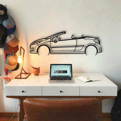 207 CC 2010 Classic Silhouette Metal Wall Art - Tinvibe