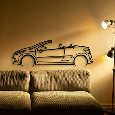 207 CC 2010 Classic Silhouette Metal Wall Art - Tinvibe
