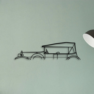 20 40 Tourer 1924 Classic Silhouette Metal Wall Art - Tinvibe