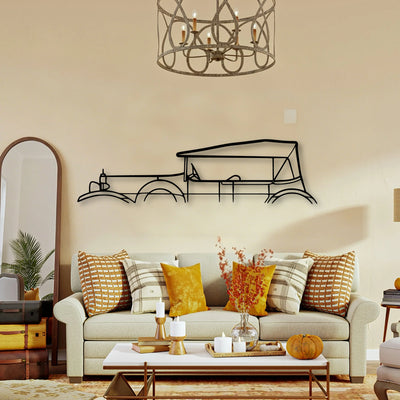 20 40 Tourer 1924 Classic Silhouette Metal Wall Art - Tinvibe