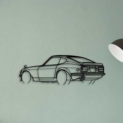 240Z 1972 Angle Classic Silhouette Metal Wall Art - Tinvibe