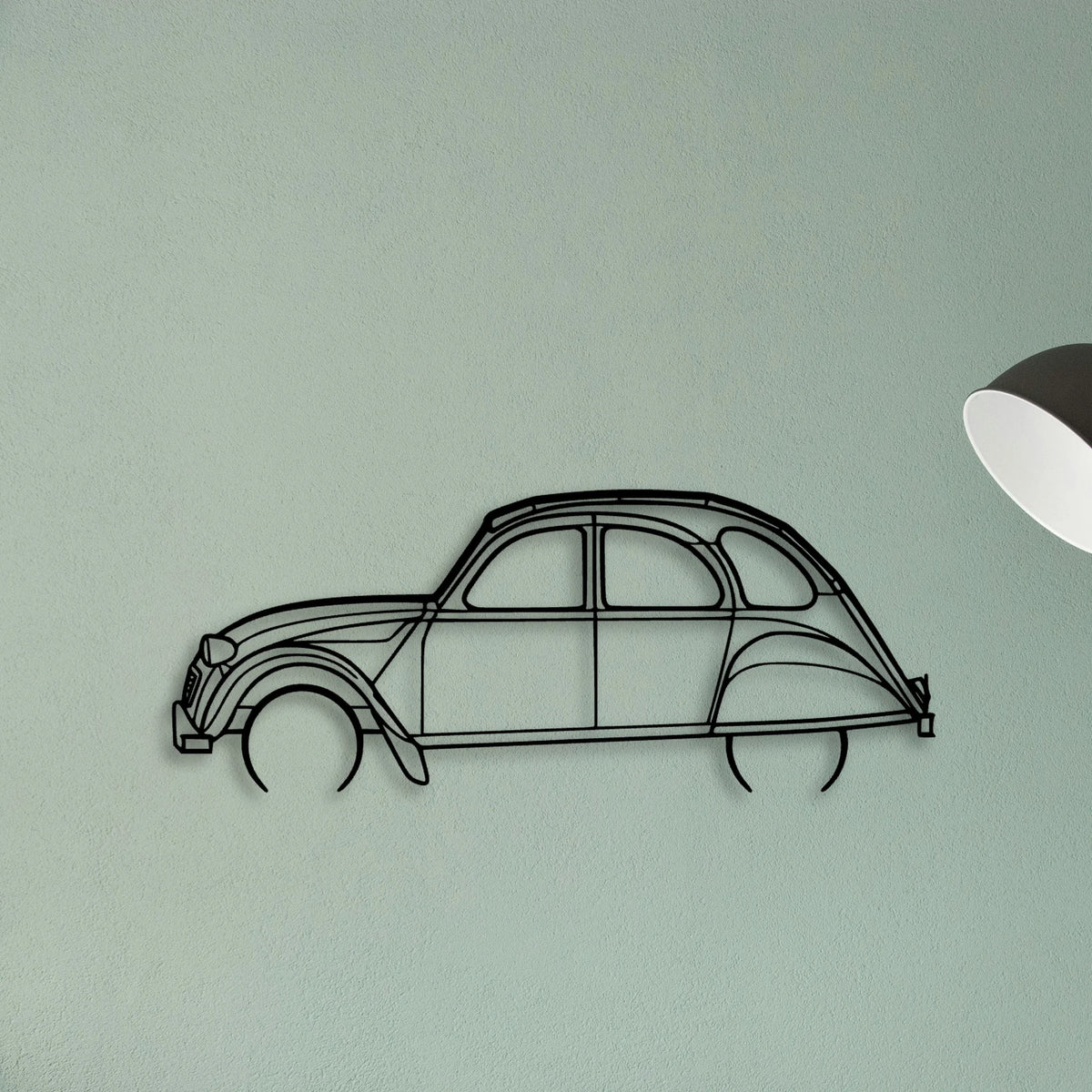 2CV 1966 Classic Silhouette Metal Wall Art - Tinvibe