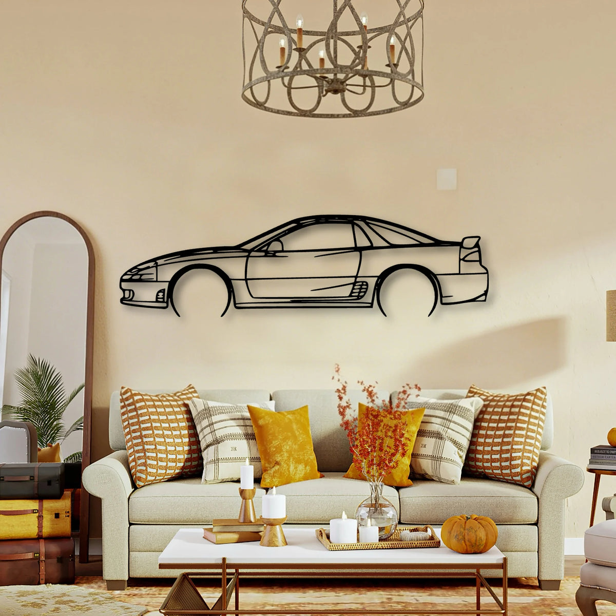 3000GT 1994 Classic Silhouette Metal Wall Art - Tinvibe