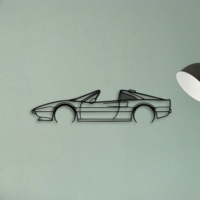 308 GTS QV 1984 Classic Silhouette Metal Wall Art - Tinvibe