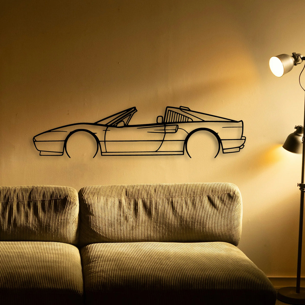 328 GTS 2 Classic Silhouette Metal Wall Art - Tinvibe