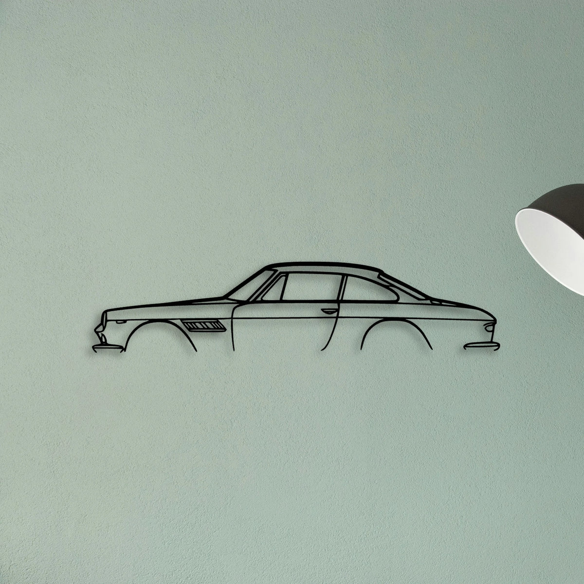 330 GT 2 1964 Classic Silhouette Metal Wall Art - Tinvibe