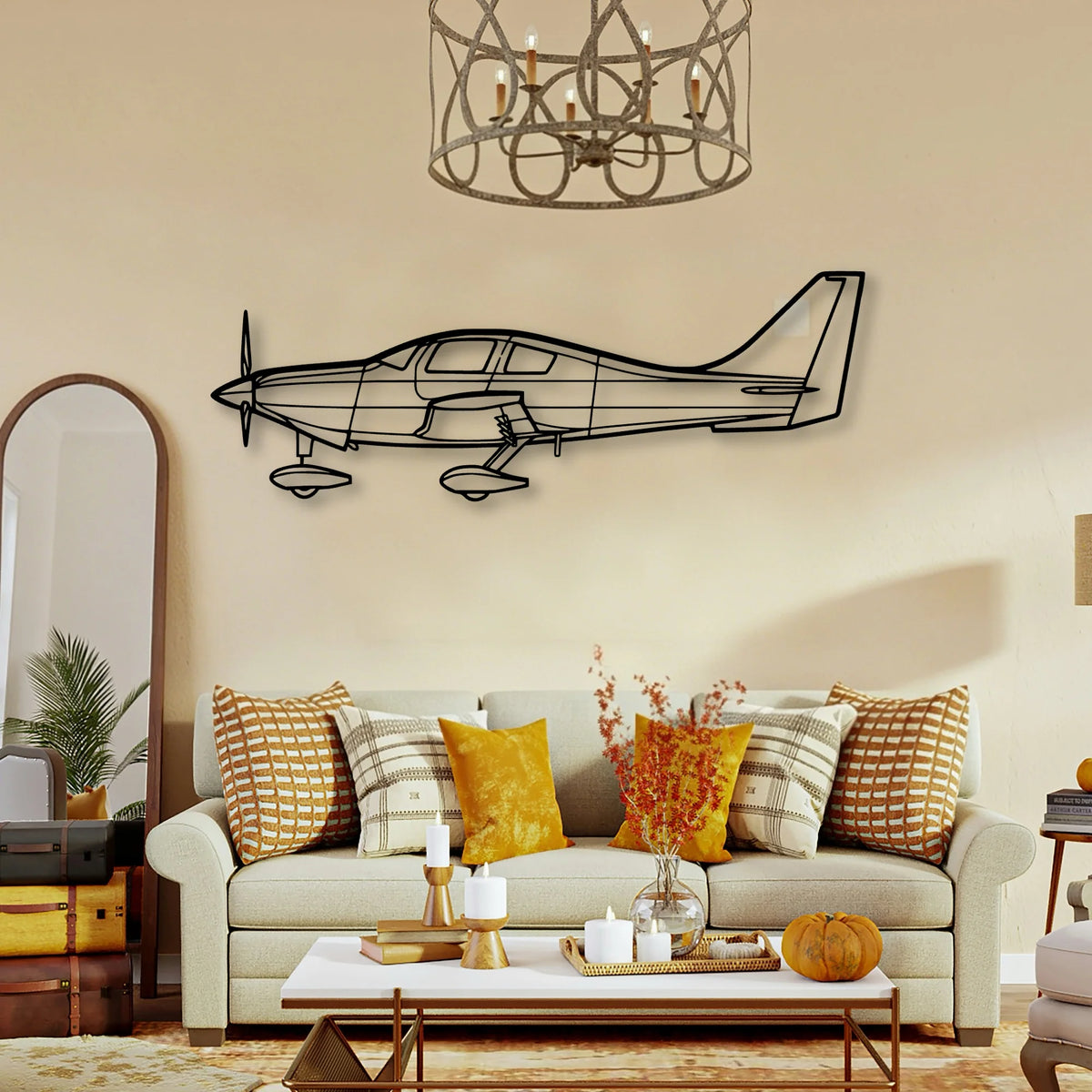 400 Classic Aircraft Silhouette Metal Wall Art - Tinvibe