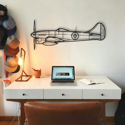 412EP Classic Aircraft Silhouette Metal Wall Art - Tinvibe