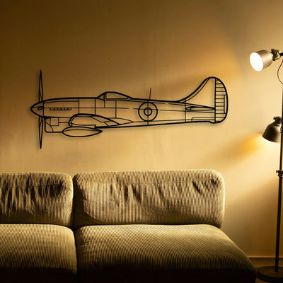 412EP Classic Aircraft Silhouette Metal Wall Art - Tinvibe