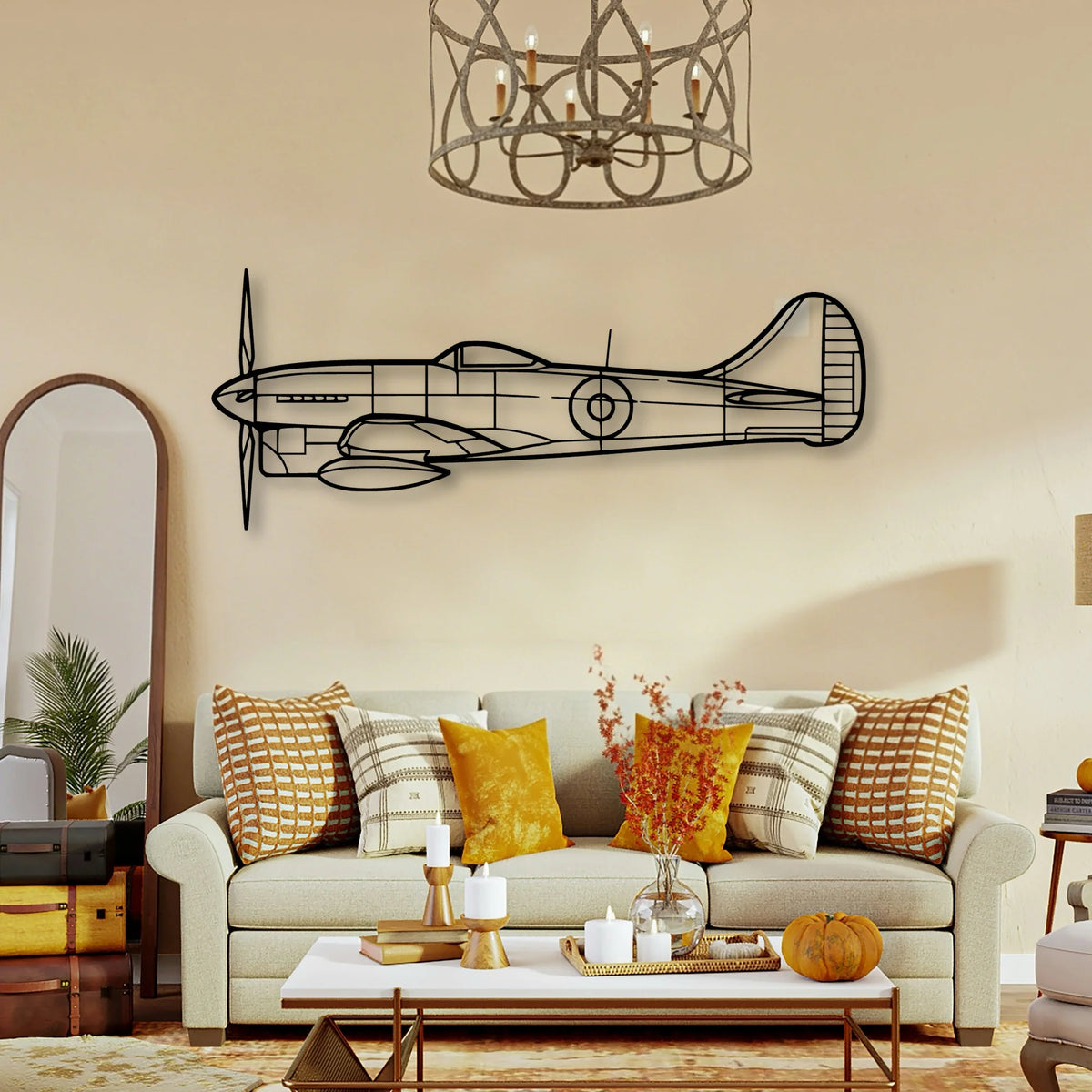 412EP Classic Aircraft Silhouette Metal Wall Art - Tinvibe