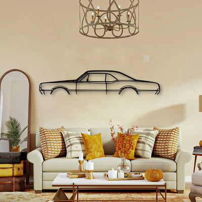 442 1967 Classic Silhouette Metal Wall Art - Tinvibe
