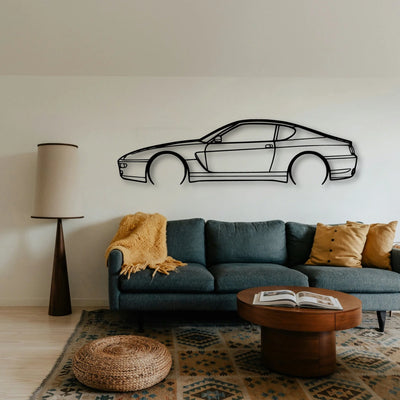 456 GT 1995 Classic Silhouette Metal Wall Art - Tinvibe