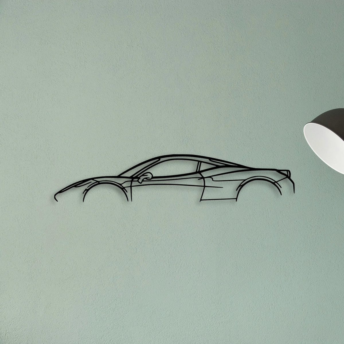 458 Italia Classic Silhouette Metal Wall Art - Tinvibe