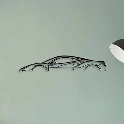 488 GTB 2017 Classic Silhouette Metal Wall Art - Tinvibe