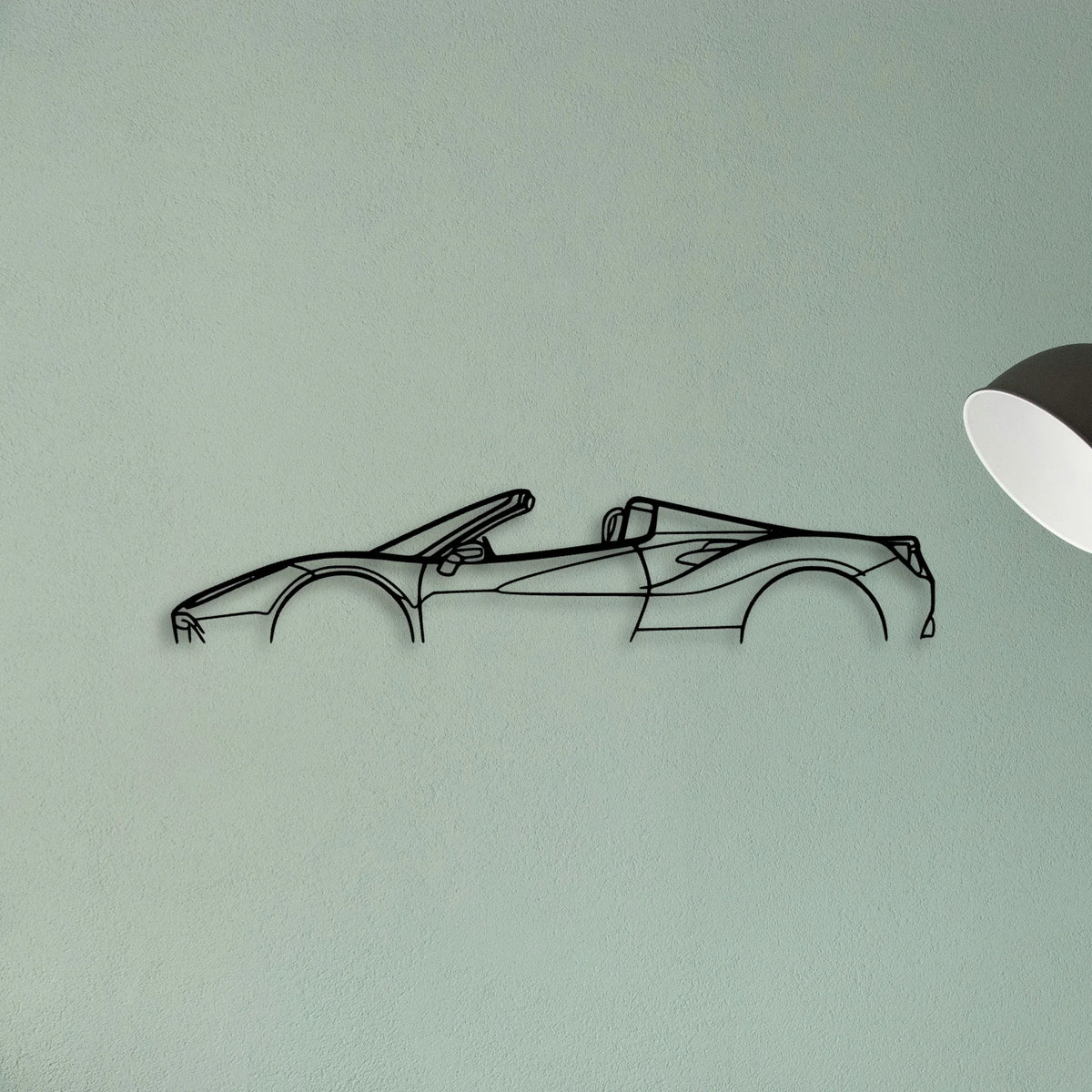 488 Spider Classic Silhouette Metal Wall Art - Tinvibe