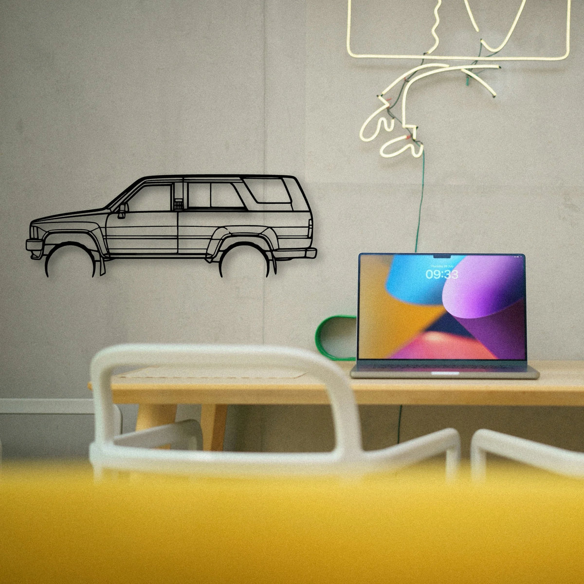 4Runner 1989 Classic Silhouette Metal Wall Art - Tinvibe