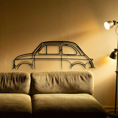 500 1971 Classic Silhouette Metal Wall Art - Tinvibe