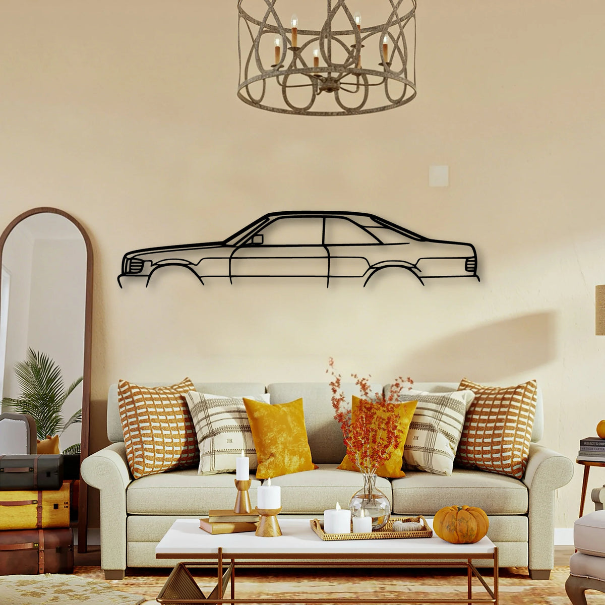 500 SEC AMG Classic Silhouette Metal Wall Art - Tinvibe