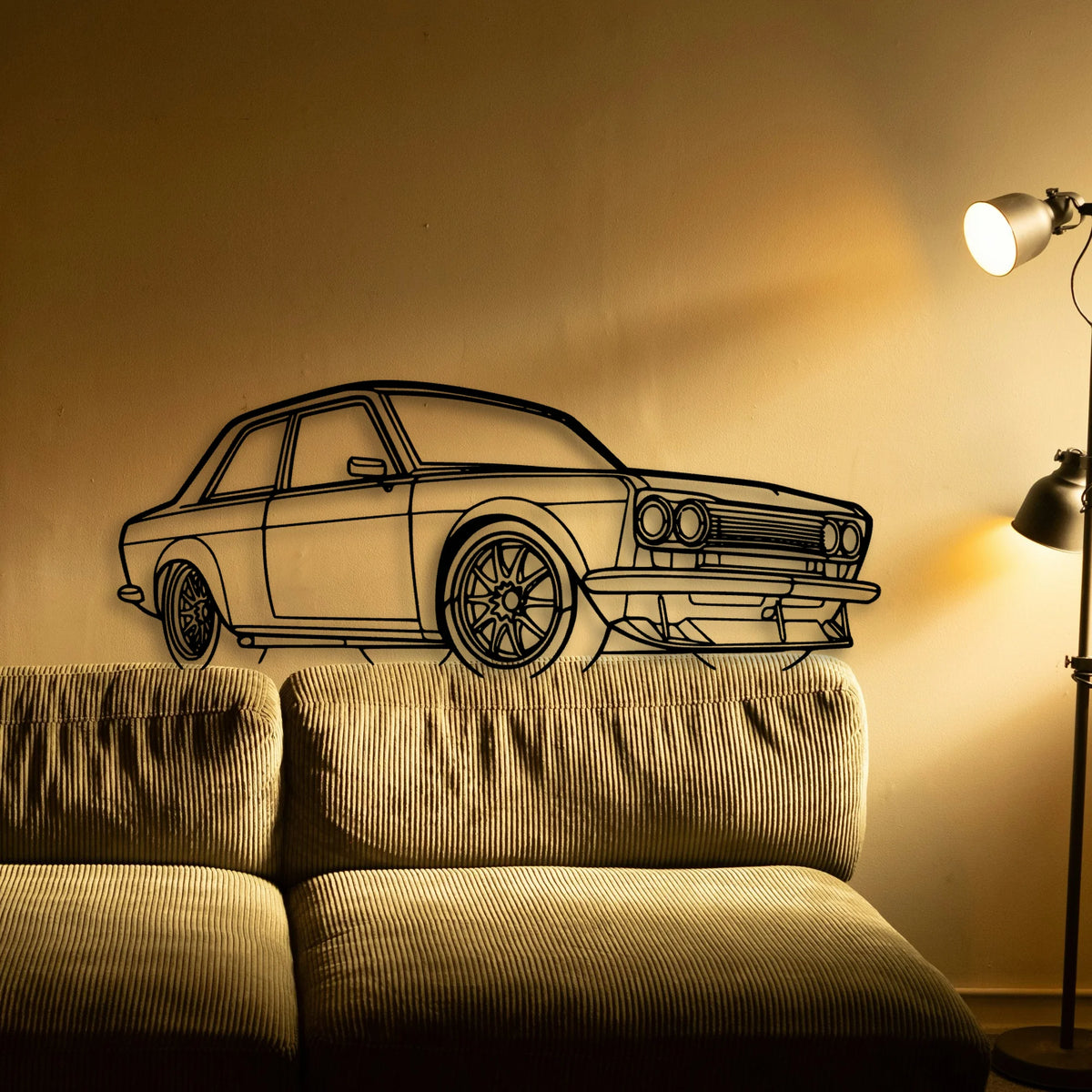 510 1973 Angle Classic Silhouette Metal Wall Art - Tinvibe