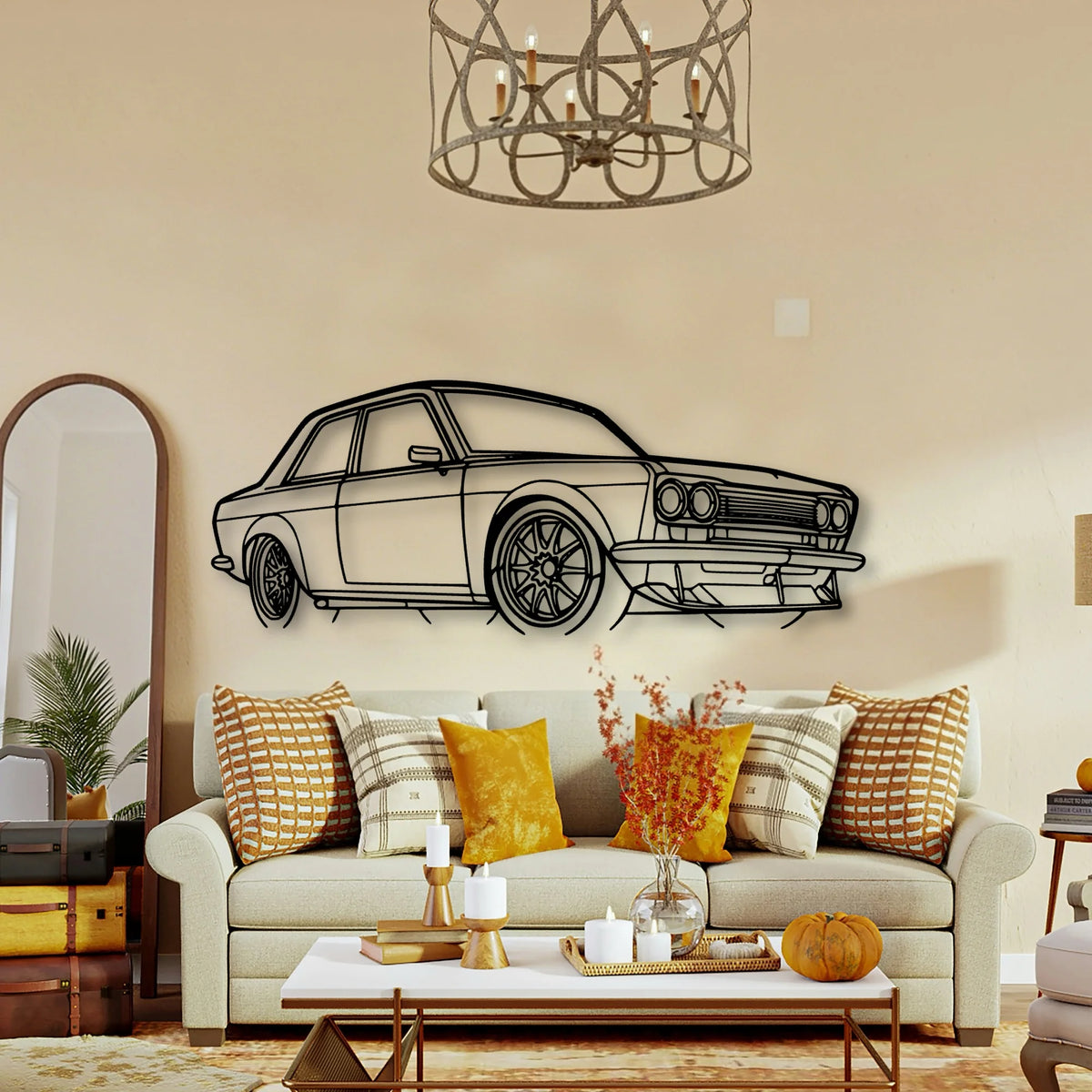 510 1973 Angle Classic Silhouette Metal Wall Art - Tinvibe