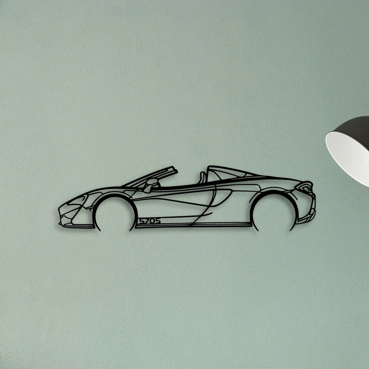 570S Convertible Classic Silhouette Metal Wall Art - Tinvibe
