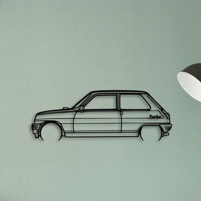 5 Alpine Turbo 1983 Classic Silhouette Metal Wall Art - Tinvibe
