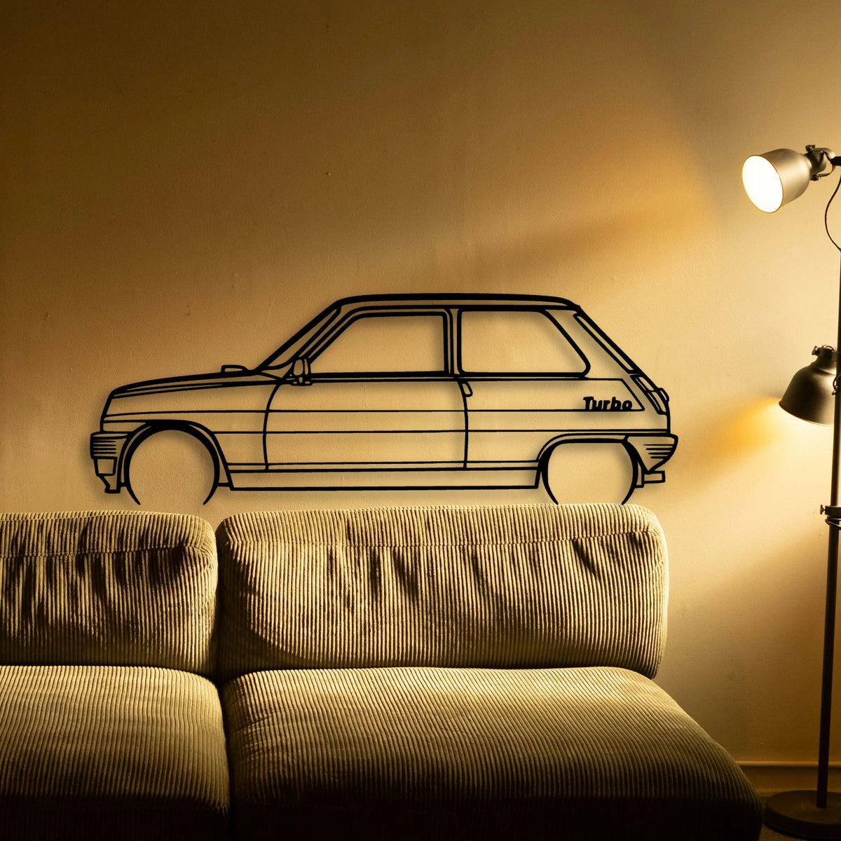 5 Alpine Turbo 1983 Classic Silhouette Metal Wall Art - Tinvibe