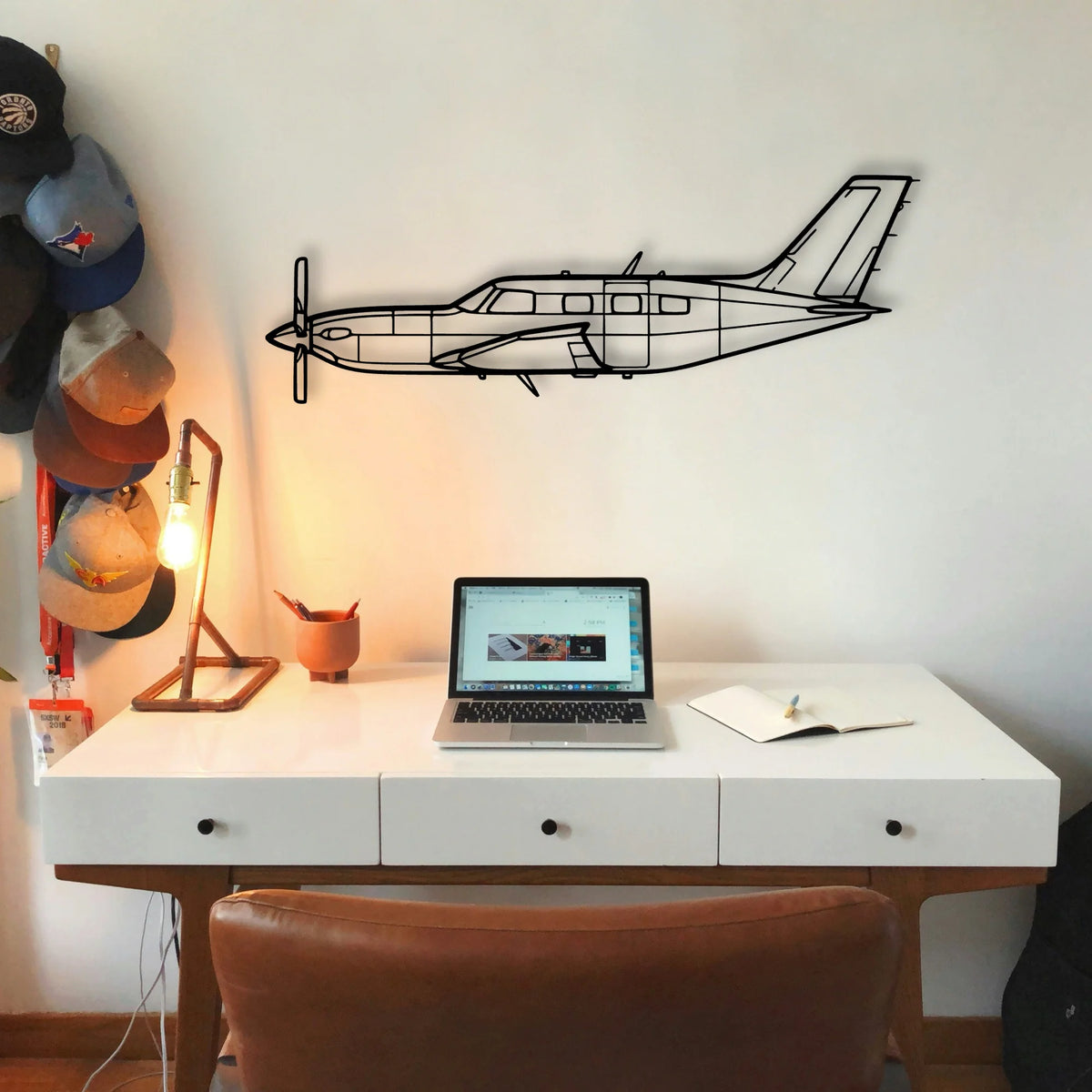600M Sls Classic Aircraft Silhouette Metal Wall Art - Tinvibe