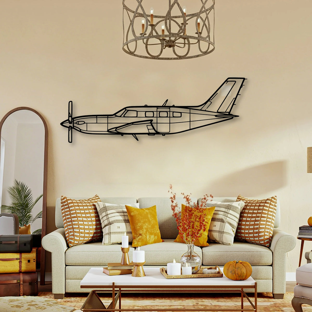 600M Sls Classic Aircraft Silhouette Metal Wall Art - Tinvibe
