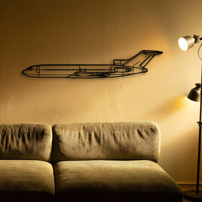 727 Classic Aircraft Silhouette Metal Wall Art - Tinvibe