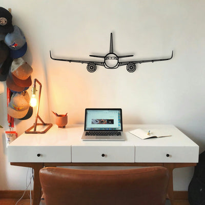 747 400F 2 Classic Aircraft Silhouette Metal Wall Art - Tinvibe