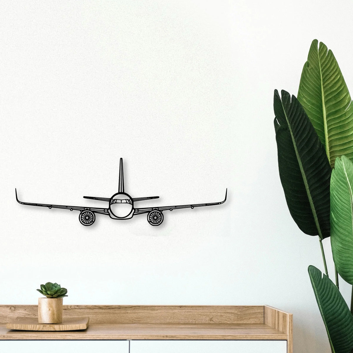747 400F 2 Classic Aircraft Silhouette Metal Wall Art - Tinvibe