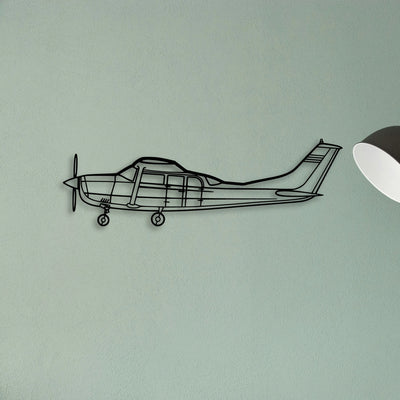 747 400F 3 Classic Aircraft Silhouette Metal Wall Art - Tinvibe