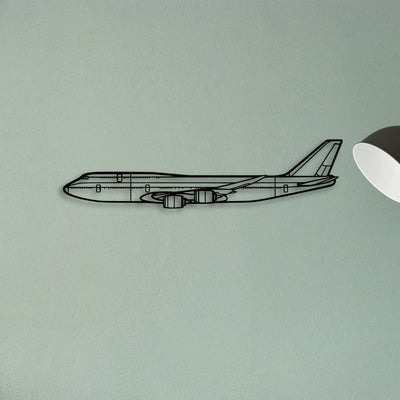 747 400F Classic Aircraft Silhouette Metal Wall Art - Tinvibe