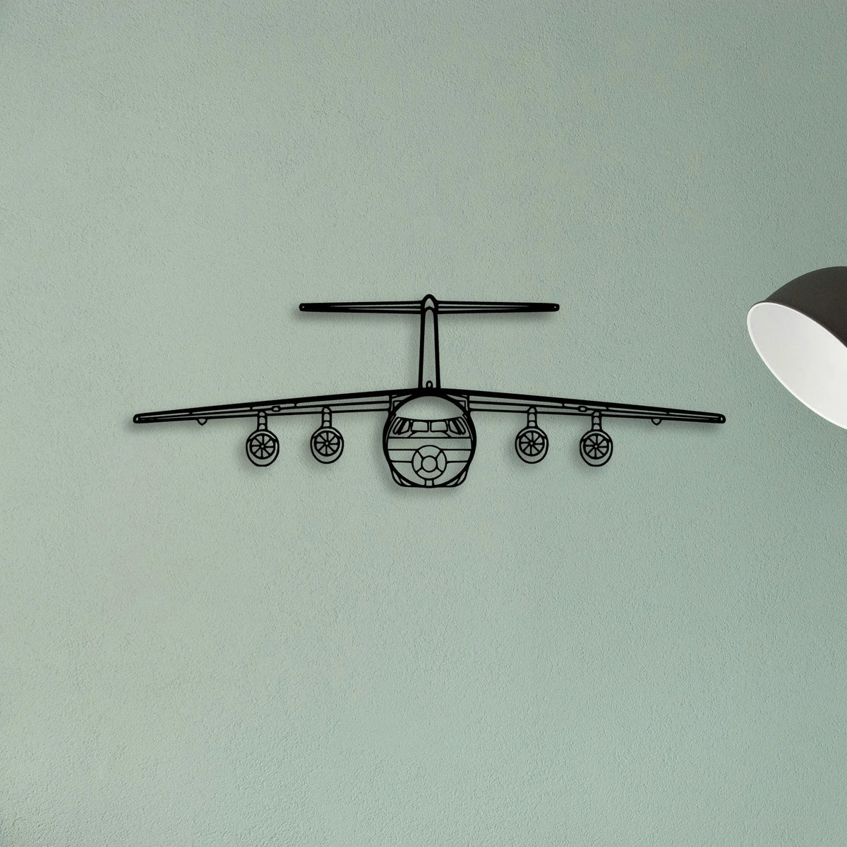 747 8 2 Classic Aircraft Silhouette Metal Wall Art - Tinvibe