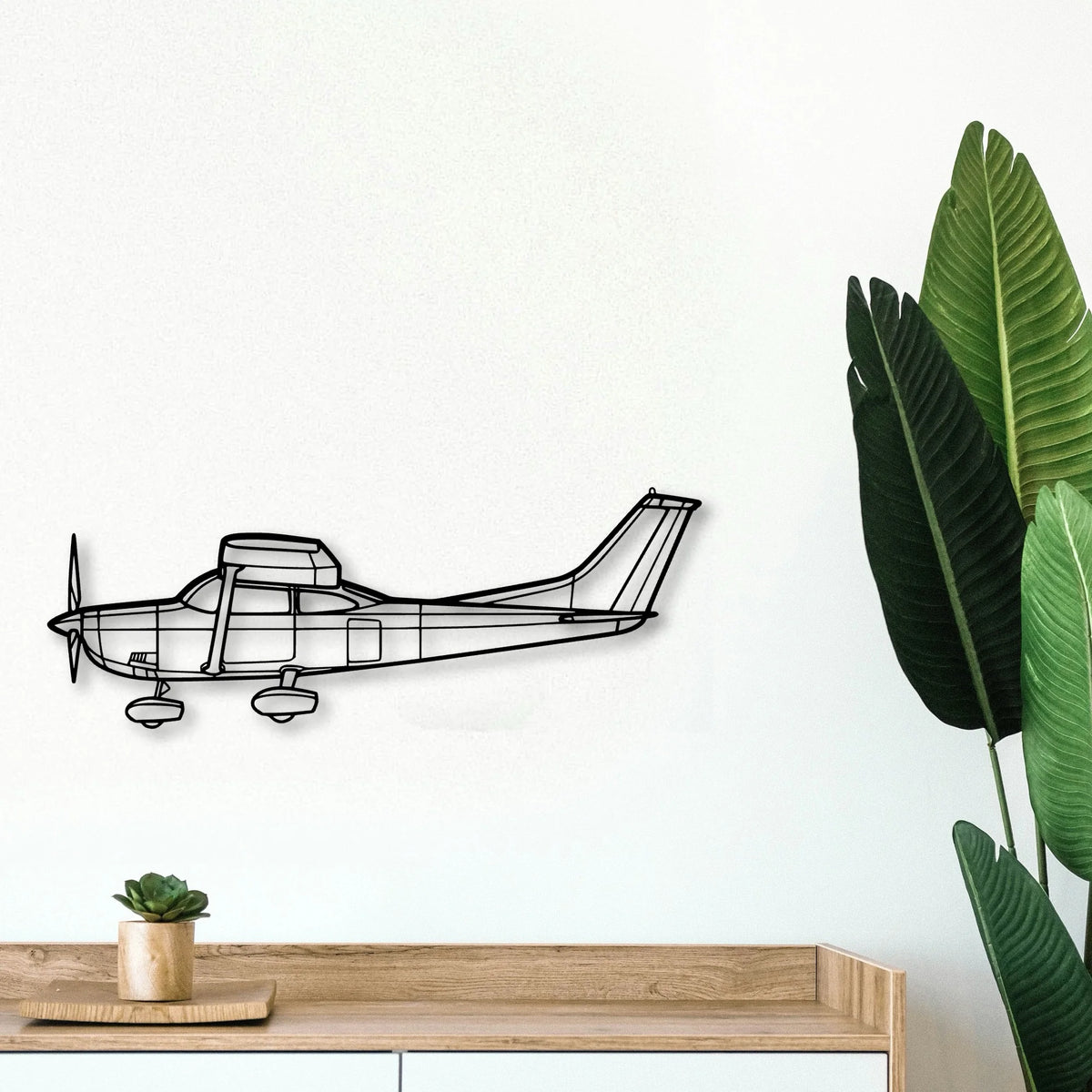 747 800 Classic Aircraft Silhouette Metal Wall Art - Tinvibe