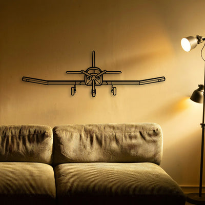 750 Xl Classic Aircraft Silhouette Metal Wall Art - Tinvibe