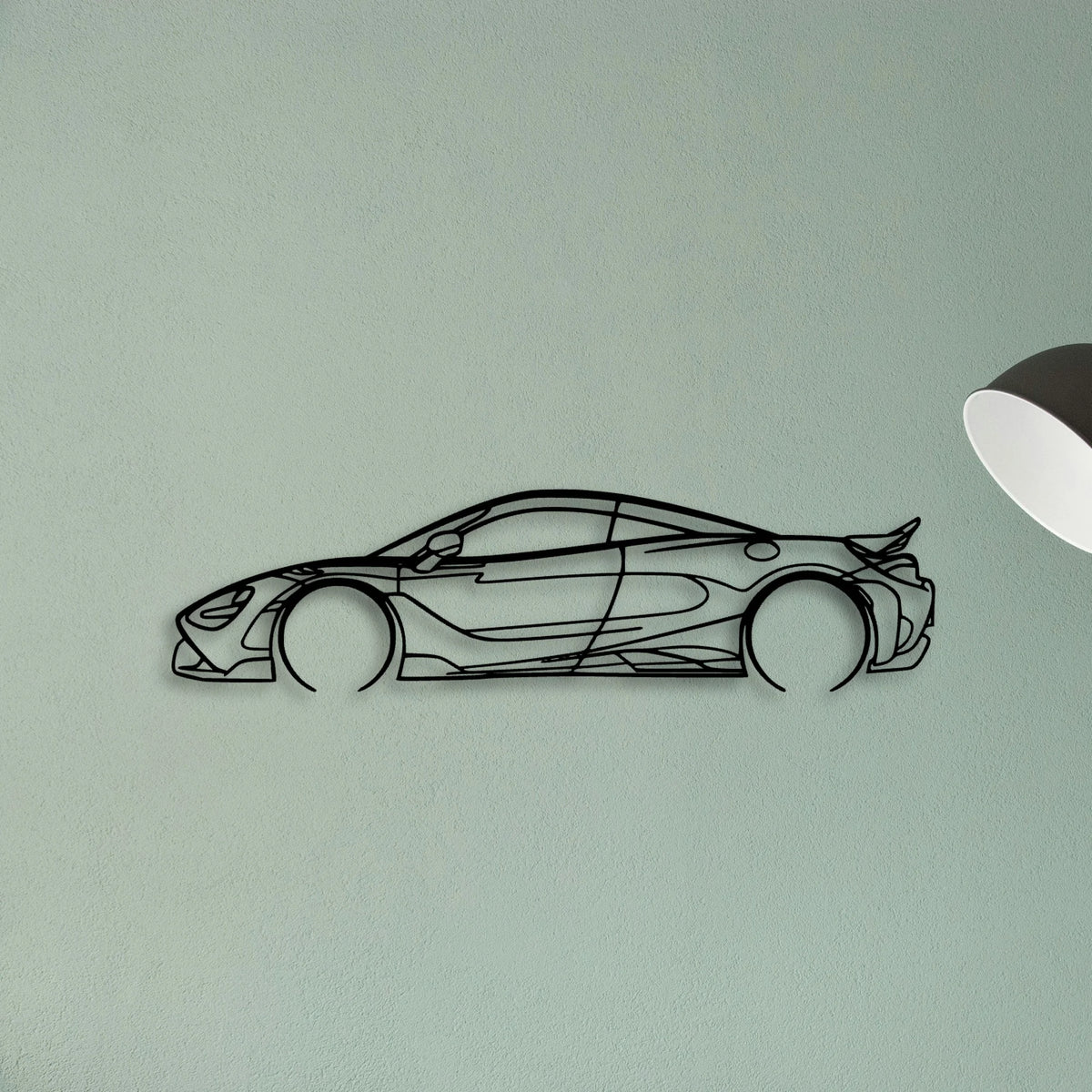 765LT Coupe Classic Silhouette Metal Wall Art - Tinvibe