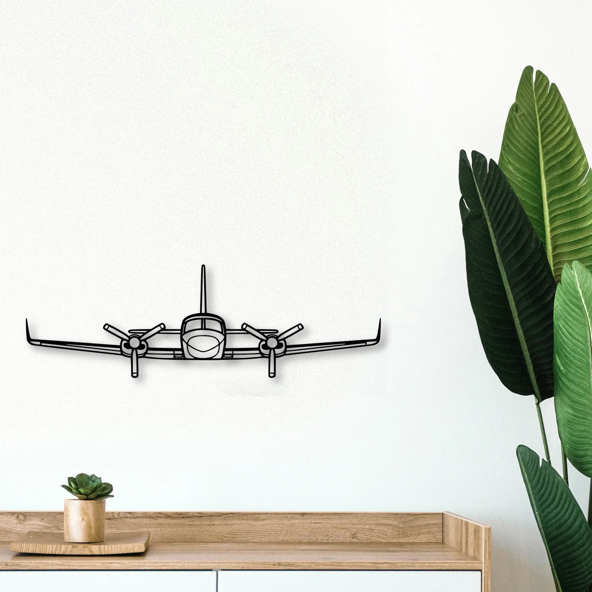 777 300ER 3 Classic Aircraft Silhouette Metal Wall Art - Tinvibe