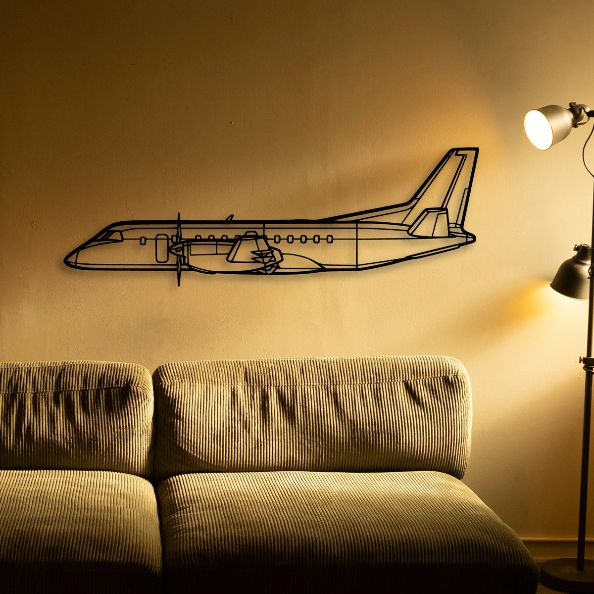 777F Classic Aircraft Silhouette Metal Wall Art - Tinvibe