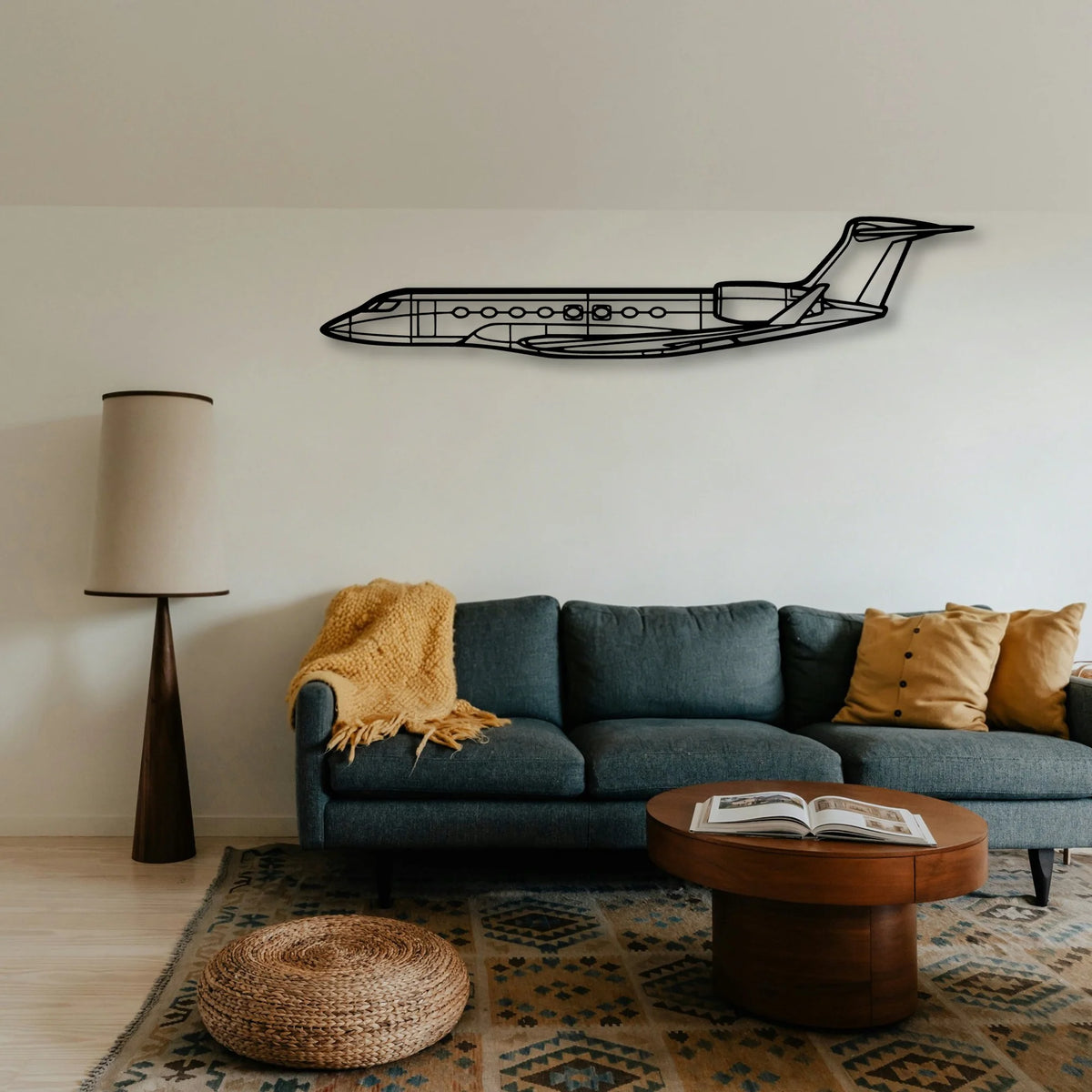 787 2 Classic Aircraft Silhouette Metal Wall Art - Tinvibe