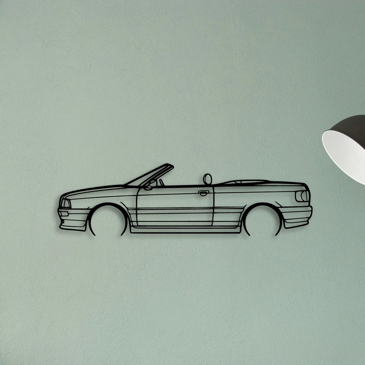 80 Convertible 1998 Classic Silhouette Metal Wall Art - Tinvibe
