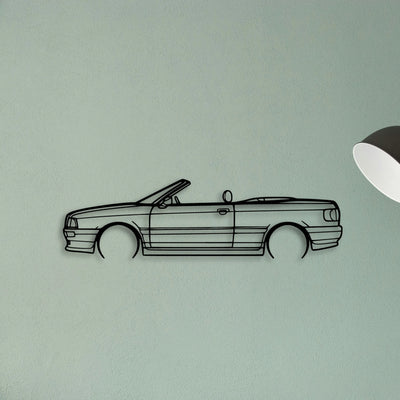 80 Convertible 1998 Classic Silhouette Metal Wall Art - Tinvibe