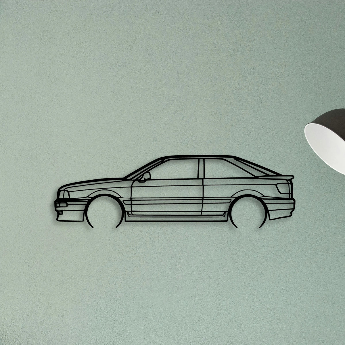80 Coupe 1992 Classic Silhouette Metal Wall Art - Tinvibe