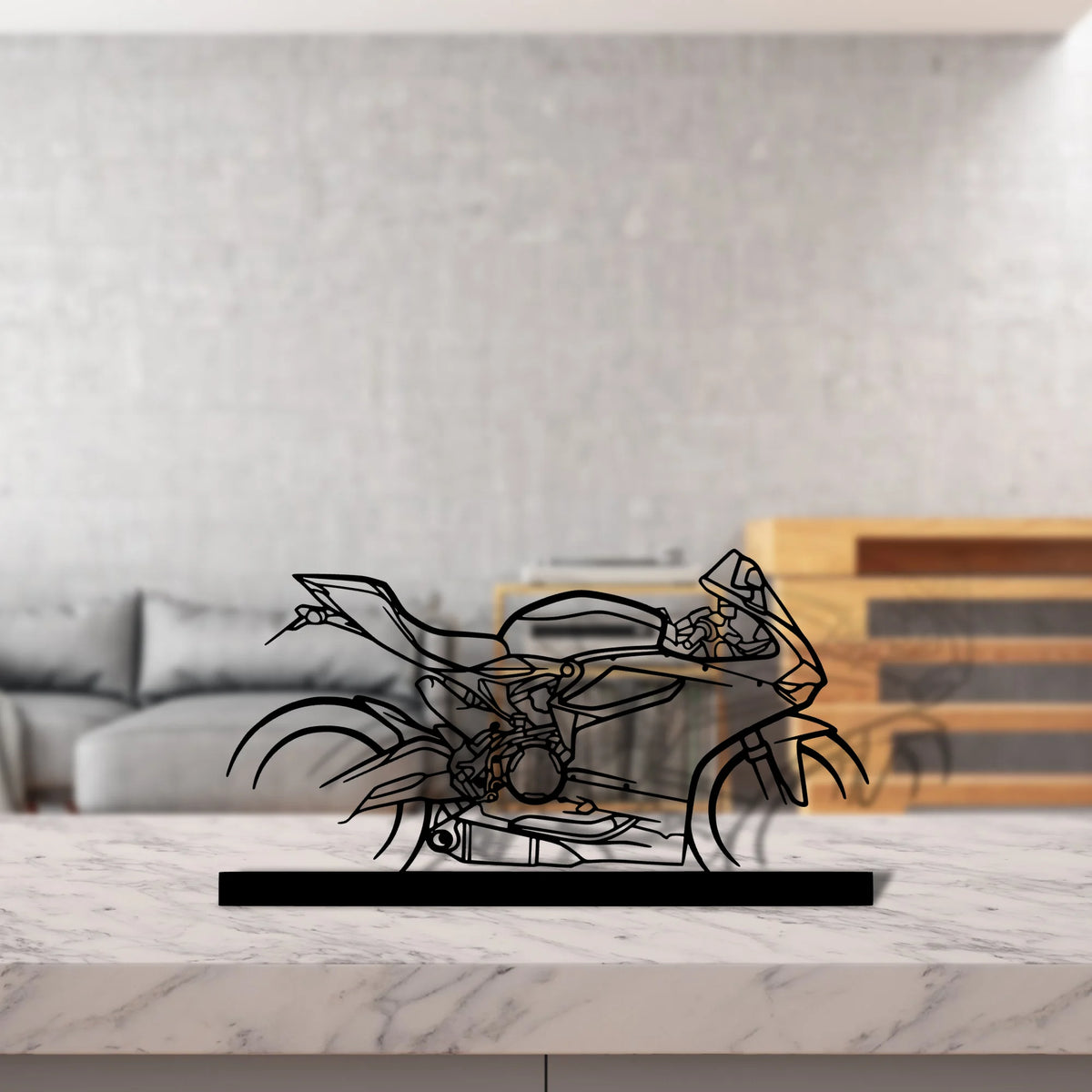 899-panigale Silhouette Metal Art Stand - Tinvibe