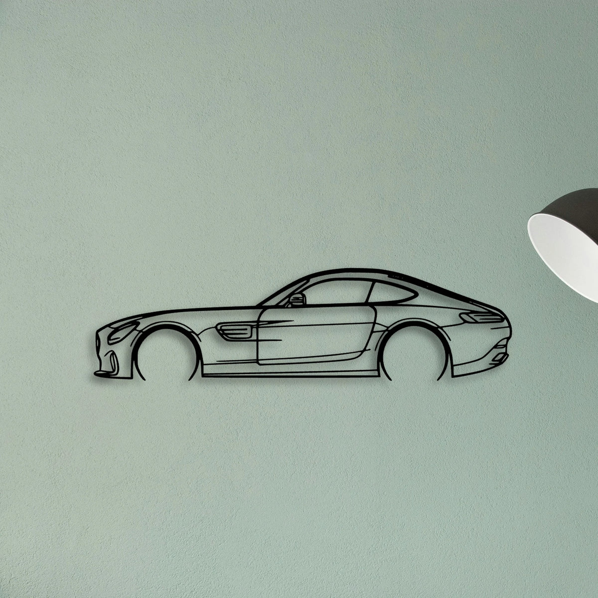 AMG GTS 2016 Classic Silhouette Metal Wall Art - Tinvibe