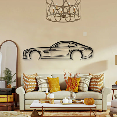 AMG GTS 2016 Classic Silhouette Metal Wall Art - Tinvibe