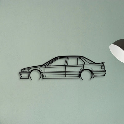 Accord 1990 Classic Silhouette Metal Wall Art - Tinvibe