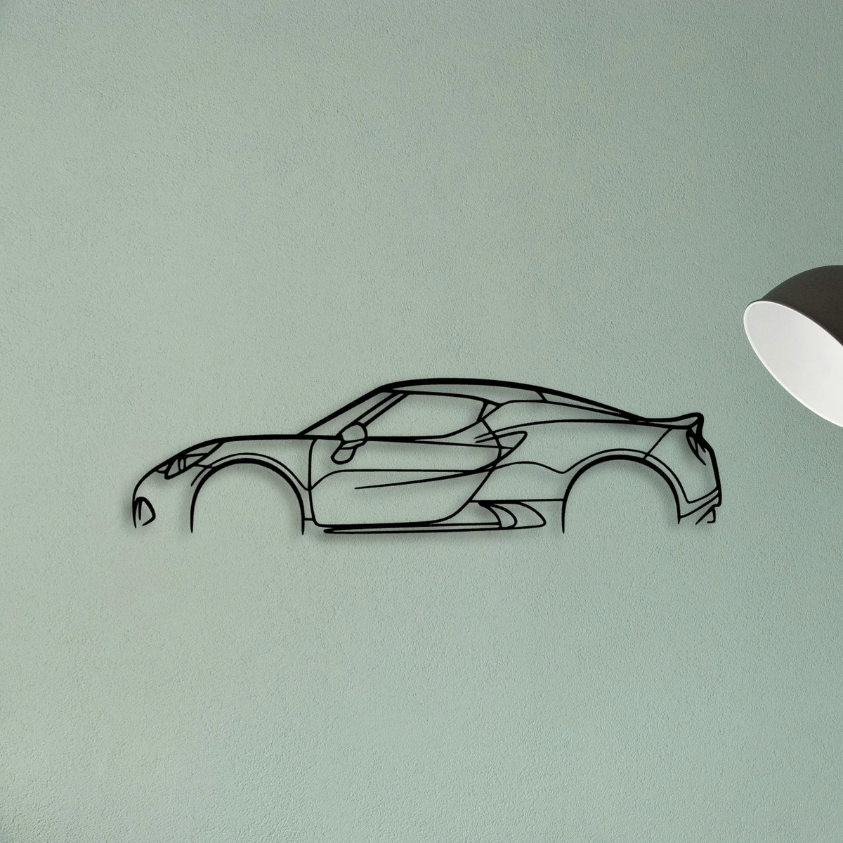 Alfa 4C Classic Silhouette Metal Wall Art - Tinvibe