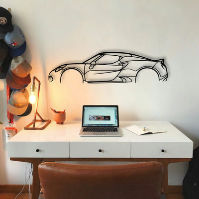 Alfa 4C Classic Silhouette Metal Wall Art - Tinvibe